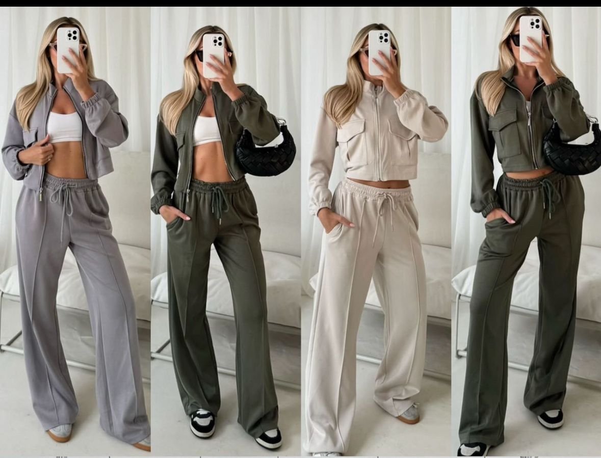 Tuta BRENDA - Completo felpa con zip e pantalone